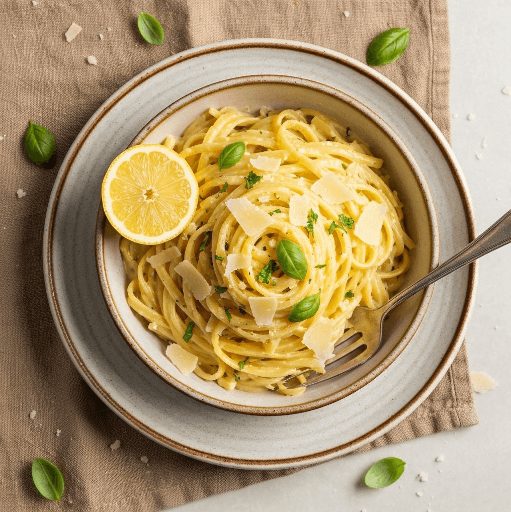 Creamy Lemon Pasta with fresh herbs and parmesan